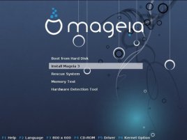 Mageia 3 bootscreen