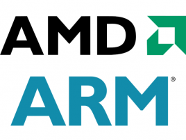 ARM logo AMD logo