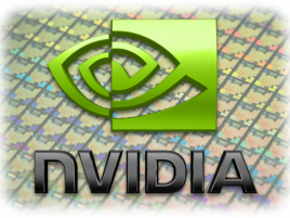 nvidia logo na waferu TSMC