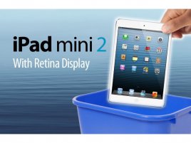 iPad Mini 2 with Retina displej recycle bin