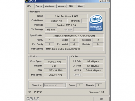 CPU-Z - Pentium 4 na 8 GHz