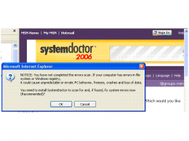 SystemDoctor 2006 jako reklama na stránkách Microsoftu - úvodní