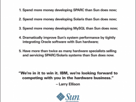 Plány Oracle po akvizici společnosti Sun