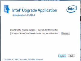 Intel Upgrade Application - instalace