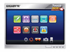 Gigabyte TouchBIOS - základní obrazovka