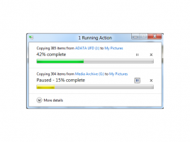 Kopírování ve Windows 8 - pozastavení jednoho
