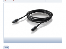 Optický kabel s pozlacenými kontakty z Lidlu