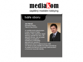 Výřez webu společnosti Mediakom - Jan Hlaváč