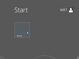 Windows 8 - obrazovka Start pouze s ikonou Desktop