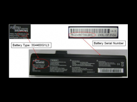 Fujitsu identifikace vadné baterie notebooku Amilo Pa2510