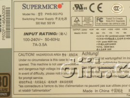 Supermicro PWS-502-PQ štítek