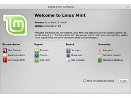 Linux Mint 15 - mintwelcome