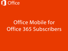 Microsoft Office Mobile for Office 365 - Obrázek 1
