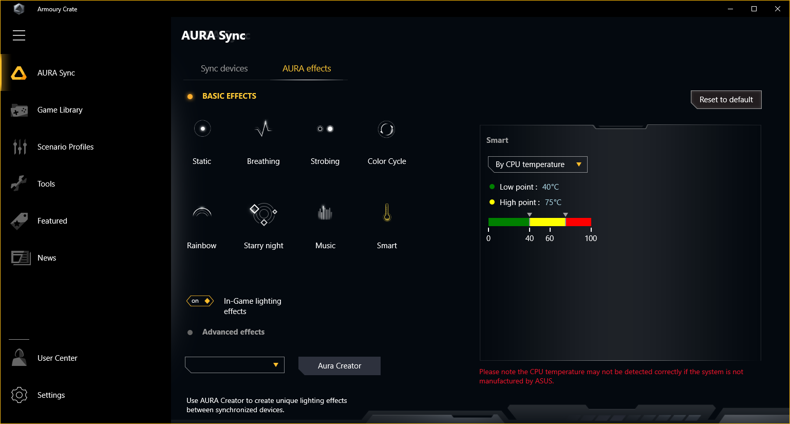 asus armoury crate driver auto update manager